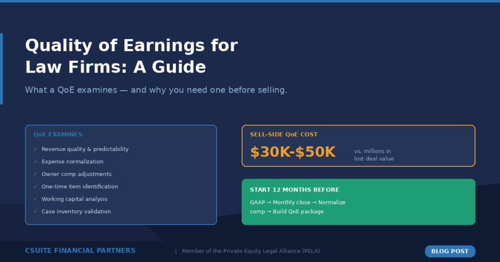 Quality of Earnings for Law Firms - A Guide